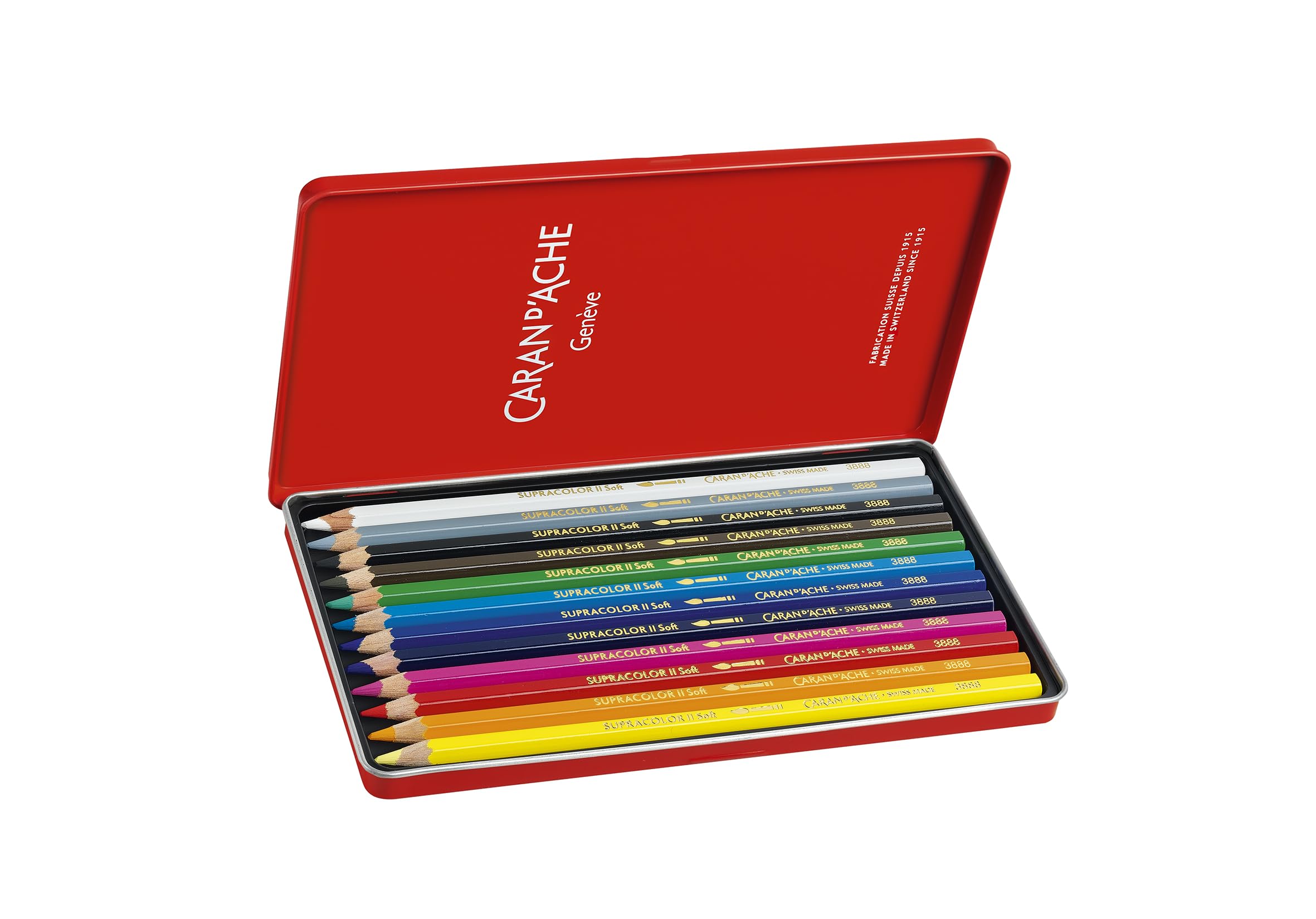 CREATIVE ART MATERIALS Caran D'ache Supracolor Metal Box Set Of 12 (3888.312)