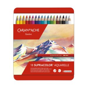 CREATIVE ART MATERIALS Caran D'ache Supracolor Metal Box Set Of 18 (3888.318)