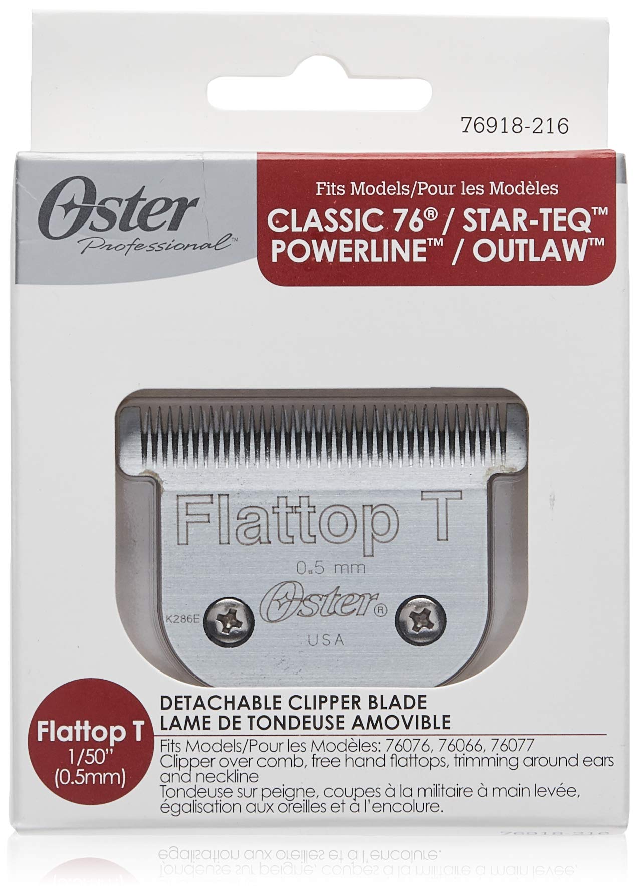 Oster Classic 76 Star-TeqPower-Teq Replacement Blade Flattop T Model No. 76918-216