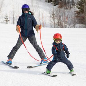 Lucky Bums Kids Ski Backpack Harness Trainer, Leash, Grip 'N Guide Handle, Red