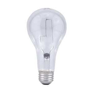 SYLVANIA Incandescent 200W A21 Utility Light Bulb, 3880 Lumens, 2850K, Medium Base, Clear, Soft White - 1 Pack (15476)