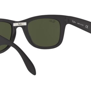 Ray-Ban Men's Folding Wayfarer Sunglasses, Matte Black, 54 mm