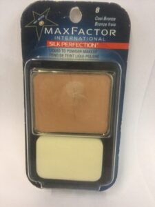 max factor silk perfection liquid to powder makeup foundation cool bronze original formula