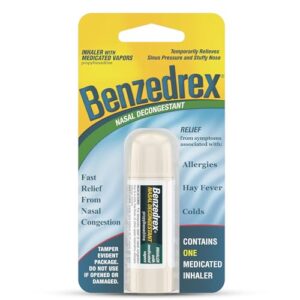 benzedrex nasal decongestant inhaler, 1 count (pack of 1)