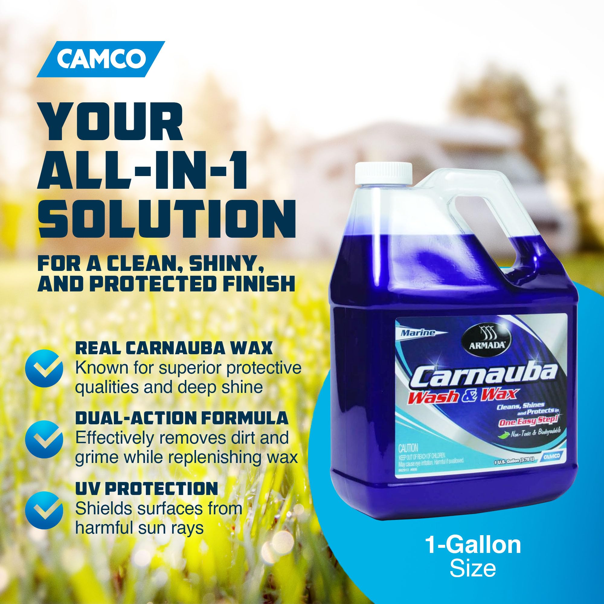 Camco 40927 Armada Carnauba Wash & Wax - 1 gallon