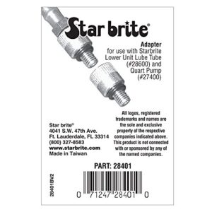 STAR BRITE Lower Unit 8 MM Adapter Fitting for Nissan, Yamaha, Tohatsu, Mecury (028401)