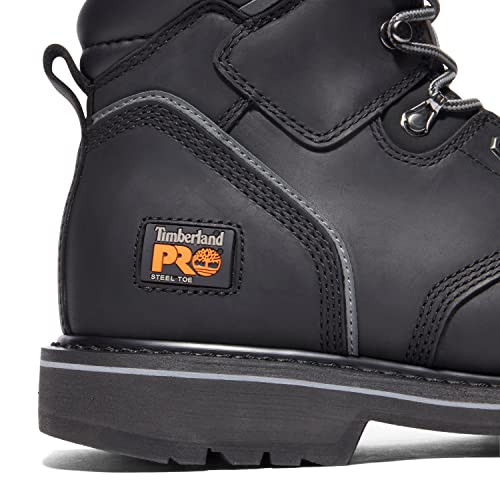 Timberland PRO Men's Pitboss 6" Steel-Toe Boot, Black , 10 D - Medium