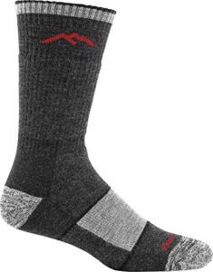 darn tough merino wool boot sock full cushion,black,large