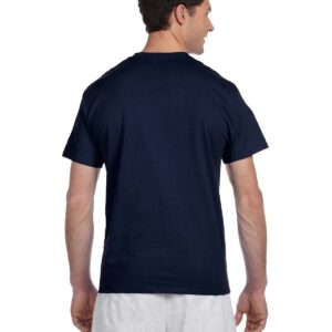 Champion 6.1 oz Cotton Tagless T-shirt with "C" Logo in Navy - Large