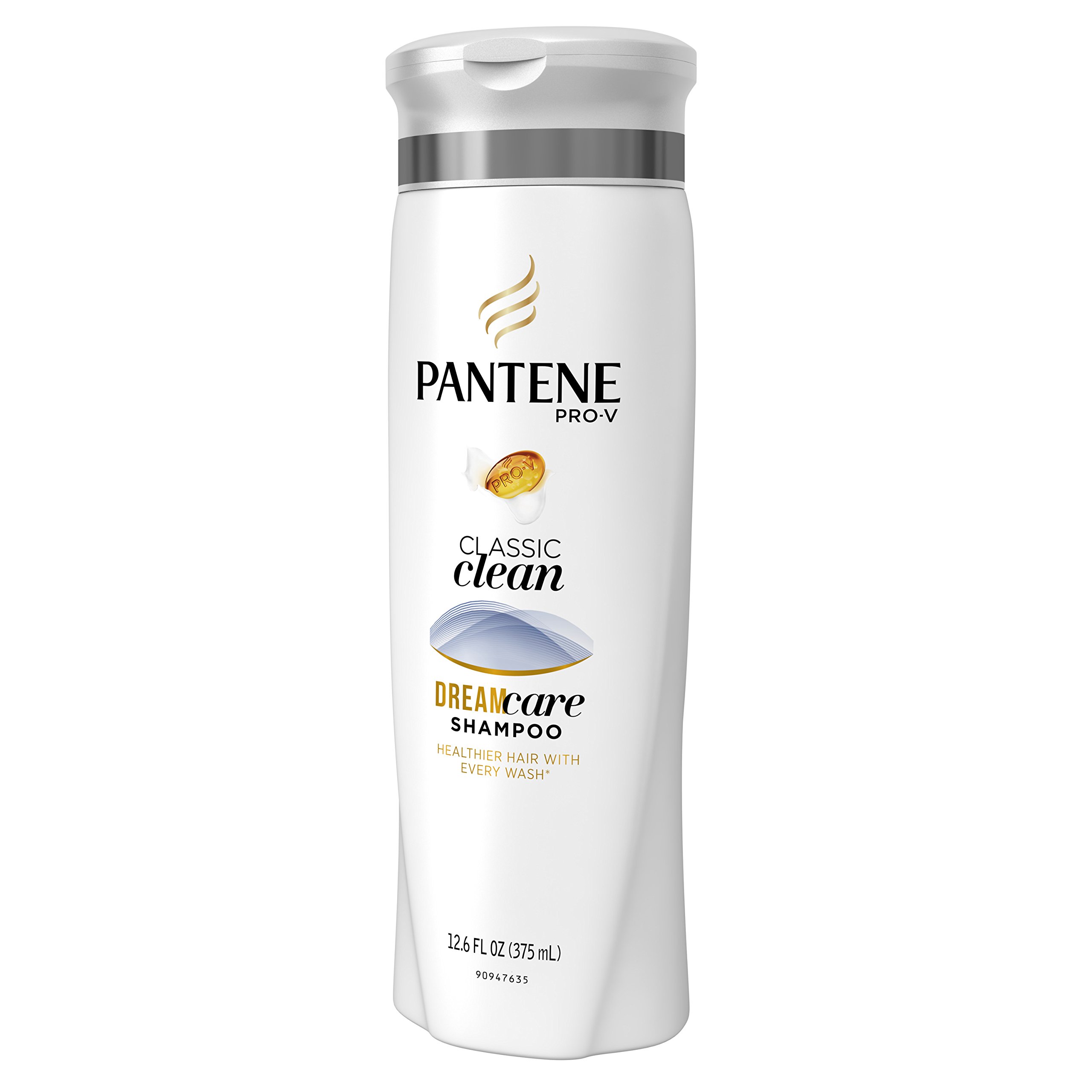 Pantene Pro-V Classic Clean Shampoo, White, 12.6 Fl Oz (Pack of 1)