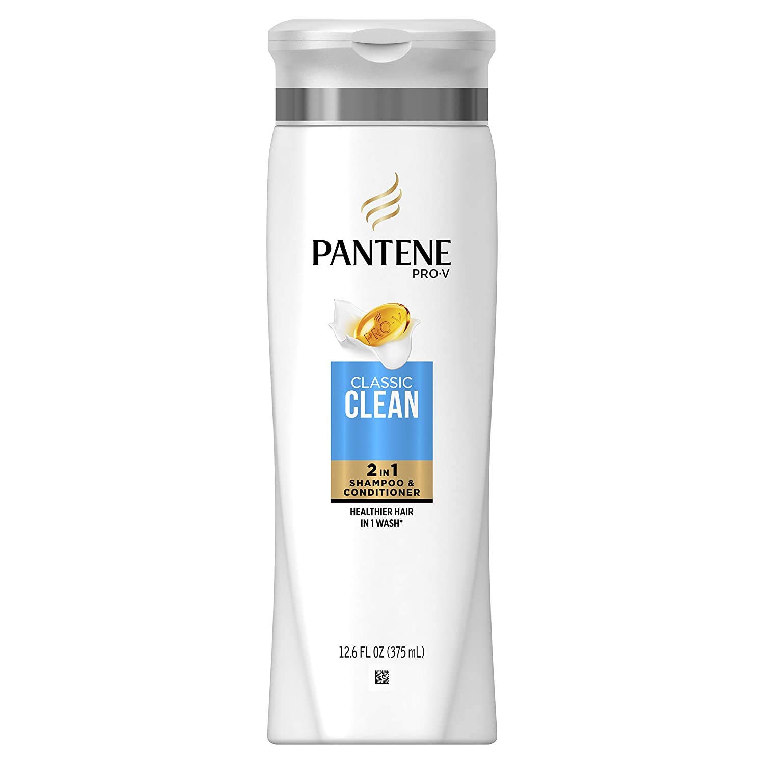 Pantene Pro-V Classic Clean Shampoo, White, 12.6 Fl Oz (Pack of 1)