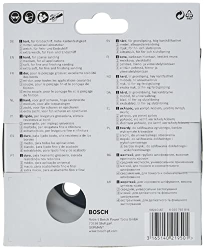 Bosch Professional 2608601119 Sanding pad Hard, 125 mm, Blue, White