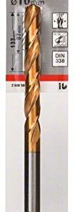 Bosch 2608596751 DIN338 Metal HSS-Tin Drill Bit, 10.0mm x 87mm x 133mm