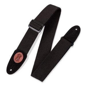 Levy's Leathers MSSC8-BLK Signature Series Cotton Guitar Strap, Black