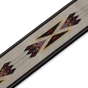 Levy's Leathers MSSN80-TAN Polypropylene Jacquard Weave Guitar Strap, Tan,Medium