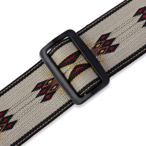 Levy's Leathers MSSN80-TAN Polypropylene Jacquard Weave Guitar Strap, Tan,Medium