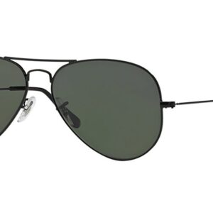 Ray-Ban RB 3025 Aviator Black w/ Grey Green (G15) Lens 58-14-135