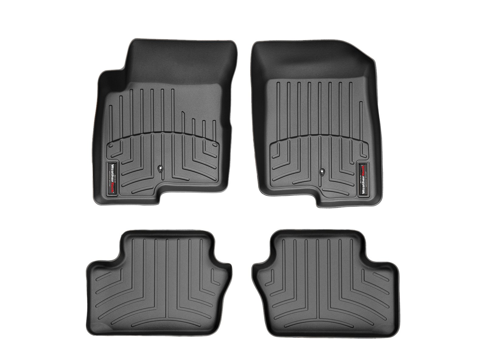 WeatherTech Custom Fit FloorLiners for Caliber, Compass, Patriot - 1st & 2nd Row (44086-1-2), Black