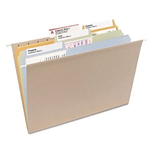 Smead SuperTab File Folder, Oversized 1/3-Cut Tab, Letter Size, Assorted Pastel Colors, 100 per Box (11961)