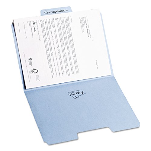 Smead SuperTab File Folder, Oversized 1/3-Cut Tab, Letter Size, Assorted Pastel Colors, 100 per Box (11961)