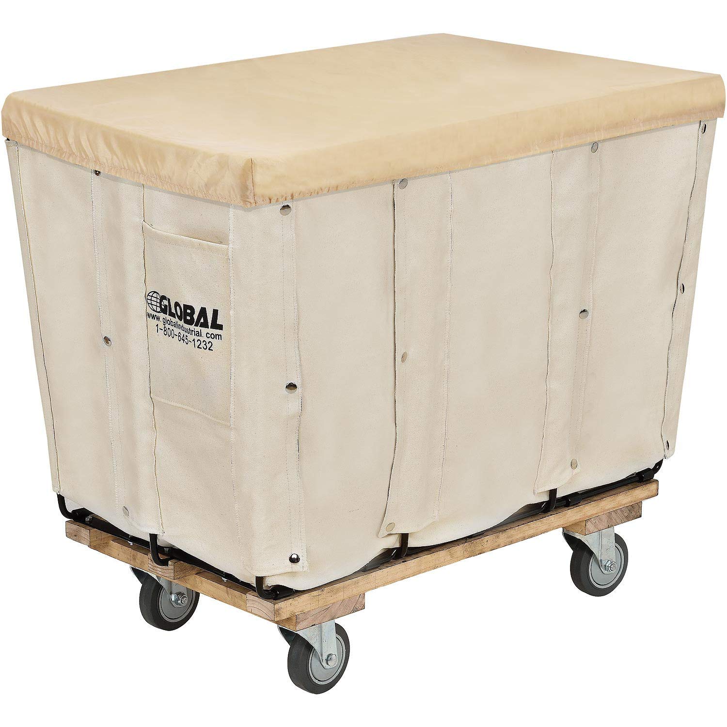 Canvas Basket Bulk Truck, 12 Bushel Capacity, 36-1/4"L x 24-3/4"W x 32-1/4"H, Assembled