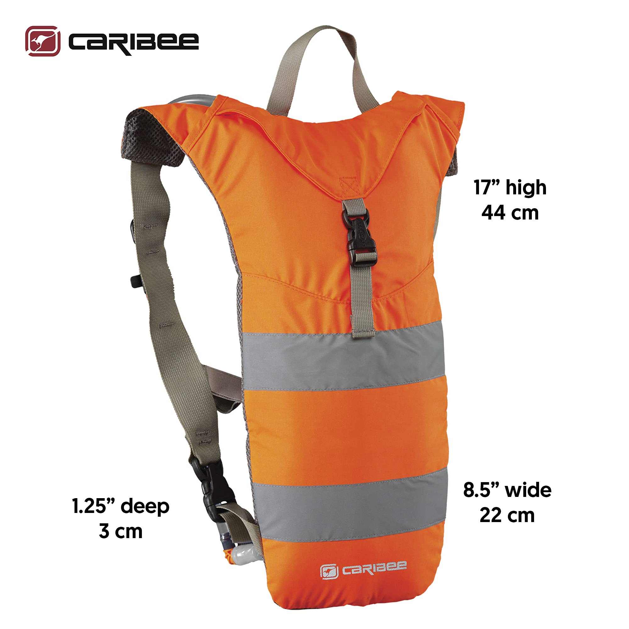 Caribee 3L Nuke Hi-Vis Hydration Backpack (Hi Vis Orange)