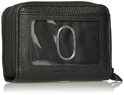 Buxton Hudson Pik-Me-Up Wizard Leather Wallet, Compact, Black