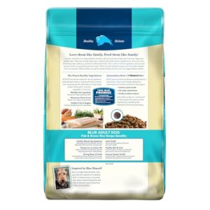 Blue Buffalo Life Protection Formula Adult Dry Dog Food, Helps Build and Maintain Strong Muscles, Made with Natural Ingredients, Fish & Brown Rice Recipe, 30-lb. Bag