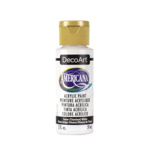 americana acrylics - snow (titanium white) white, 2 fl oz