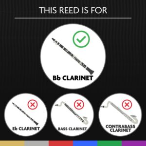 Légère Reeds - Bb Clarinet Reed, Classic, Strength 3.00 (BB3.00) - Premium Synthetic Woodwind Reed