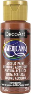 decoart acrylic paint, 2 fl oz (pack of 1), burnt sienna