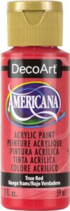 decoart americana acrylic paint, 2-ounce, true red