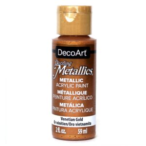 DecoArt Dazzling Metallics 2-Ounce Venetian Gold Acrylic Paint