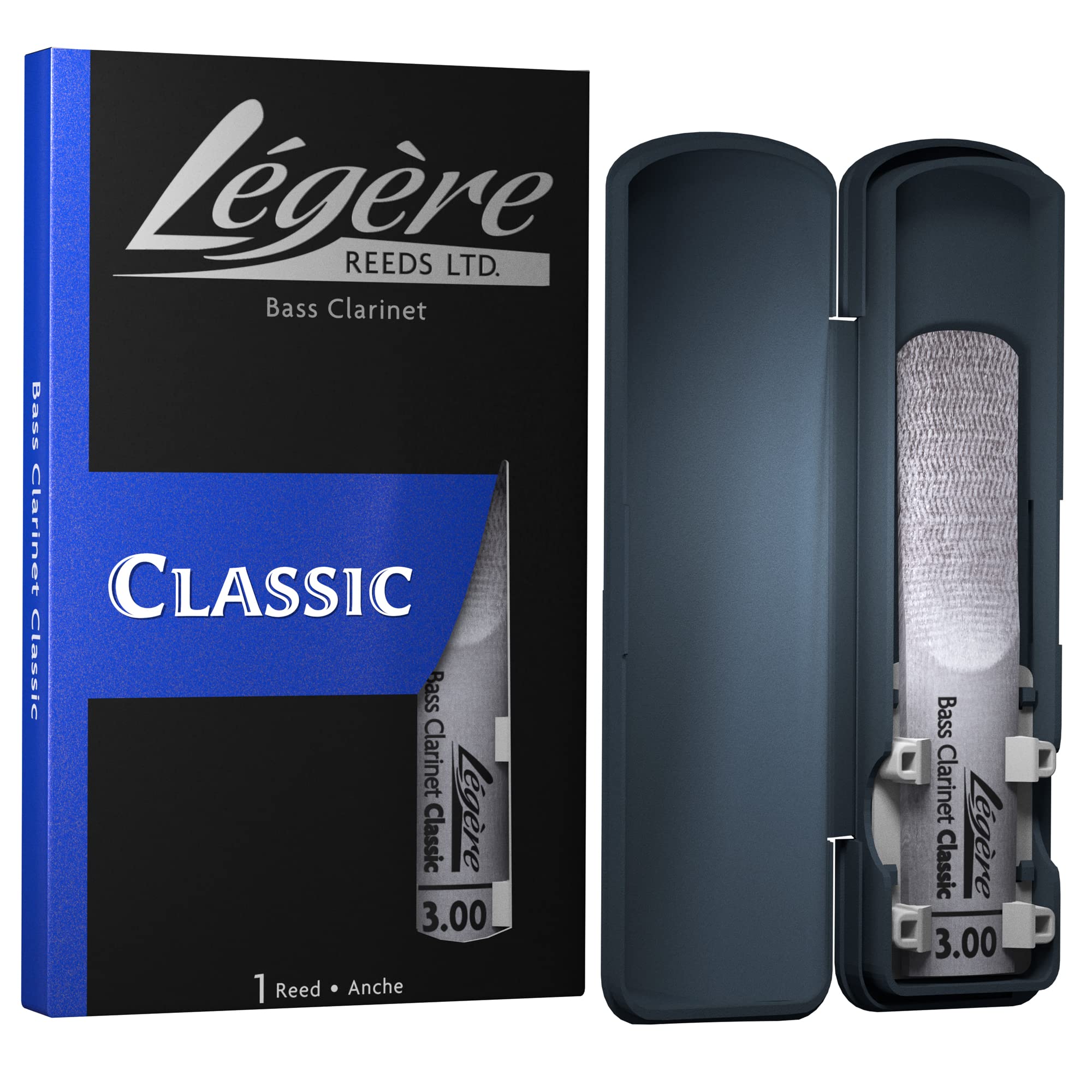 Légère Reeds - Bass Clarinet Reed, Classic, Strength 3.00 (BC3.00) - Premium Synthetic Woodwind Reed