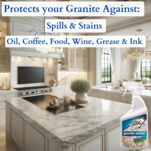 Black Diamond Stoneworks Granite Sealer: Seals and Protects. Marble Sealer Protector. Granite, Marble, and Travertine Countertop Sealer for All Stone Countertops. 1-Pint.