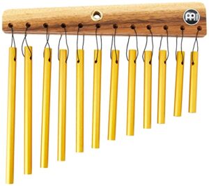 meinl percussion ch12 gold anodized aluminum alloy single row chimes, 12 bars