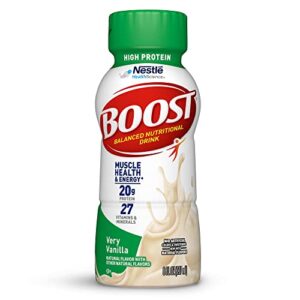 boost high protein balanced nutritional drink, very vanilla, 8 fl oz (pack of 6)