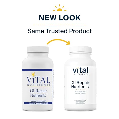 Vital Nutrients GI Repair Nutrients | Leaky Gut Capsule with L Glutamine and N-Acetyl | Digestive Enzyme Supplement to Support Gut Health and Digestion | Gluten and Dairy Free | 120 Capsules