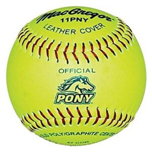 macgregor pony fast pitch softball, 11-inch (one dozen)