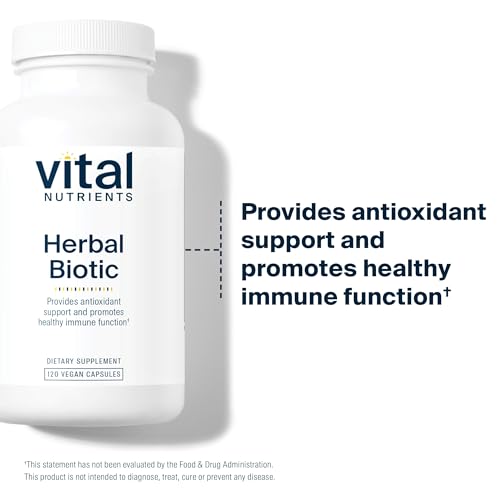 Vital Nutrients - Herbal Biotic - Herbal and Nutritional Support for The Immune System - Upper Respiratory and Sinus Health - 120 Vegetarian Capsules