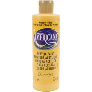 decoart da201-9 americana acrylics, 8-ounce, primary yellow