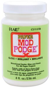 mod podge gloss waterbase sealer, glue paper (8-ounce), cs11238 finish, 8 ounce, 8 fl oz