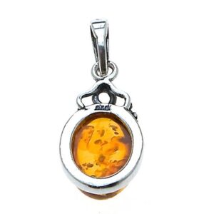 Ian and Valeri Co. Honey Amber Sterling Silver Grapevine Pendant