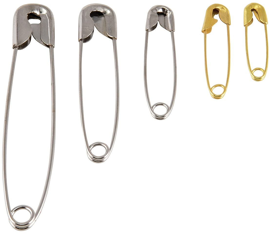 Singer 00205 Safety Pins Value Pack, Assorted Sizes, 225-Count