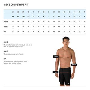 Speedo Men's Swimsuit Square Leg Endurance+ Solid,Speedo Black,30