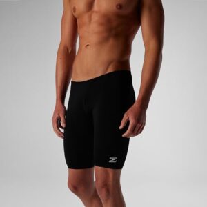 Speedo mens Swimsuit Endurance+ Solid Usa Adult athletic swim jammers, Speedo Black, 30 US