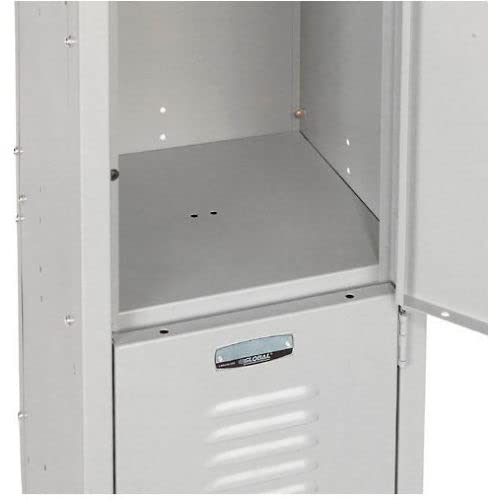 GLOBAL INDUSTRIAL Double Tier Locker, 12x15x36, 2 Door, Ready To Assemble, Gray