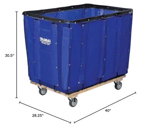 16 Bushel Blue Vinyl Basket Bulk Truck, 40" L x 28-1/4"W x 30-1/2"H