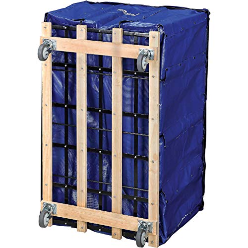 GLOBAL INDUSTRIAL Vinyl Basket Bulk Truck, 24 Bushel, Blue, 53-1/4 inchL x 36-1/4 inchW x 30-1/2 inchH