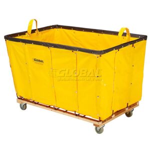 GLOBAL INDUSTRIAL Vinyl Basket Bulk Truck, 20 Bushel, Yellow